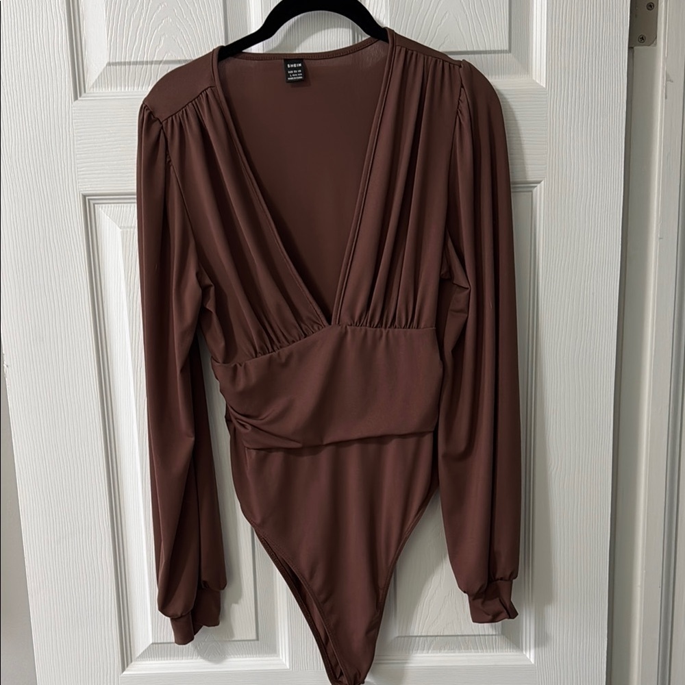 SHEIN Deep V-Neck Bodysuit